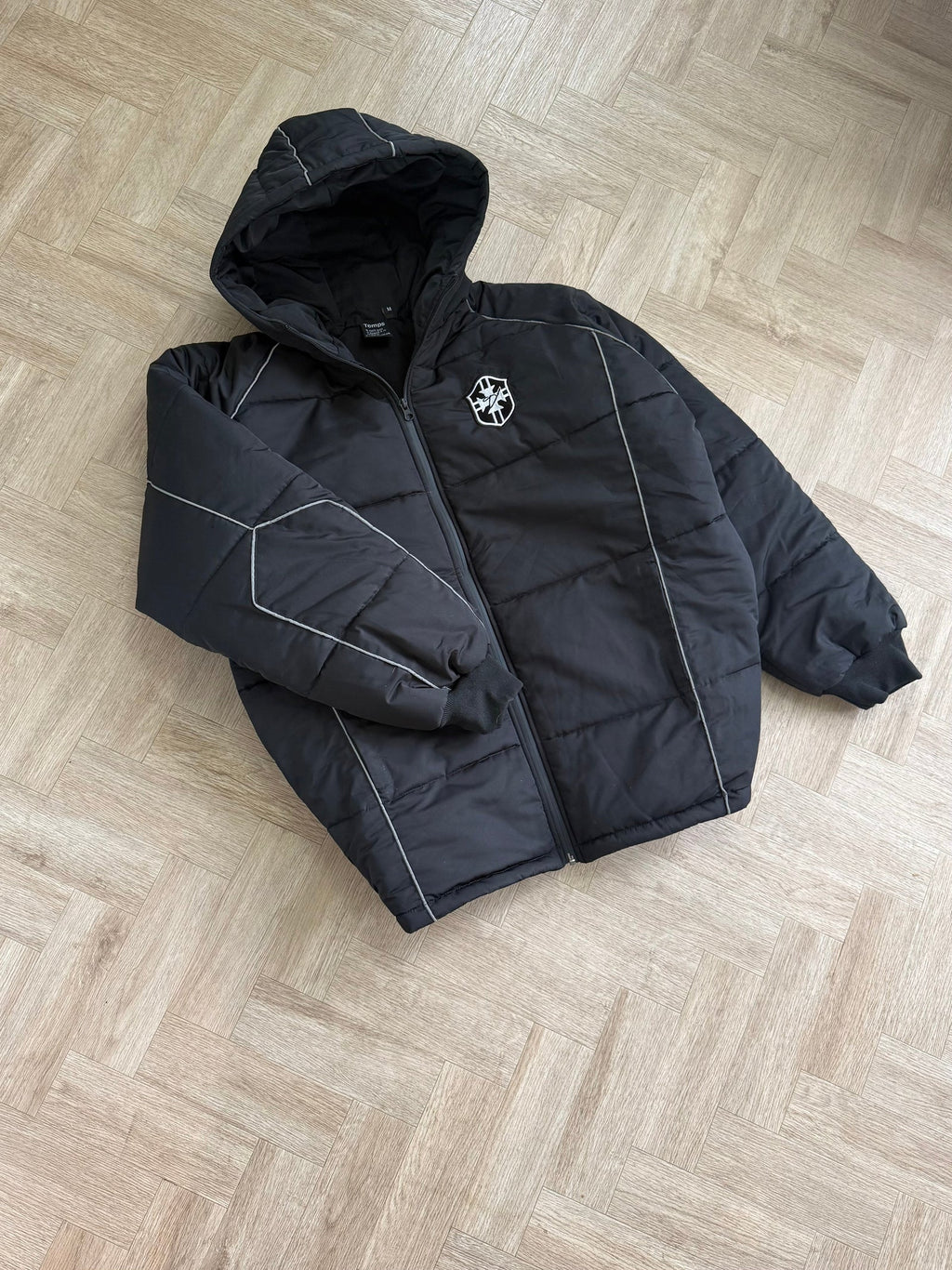 BLACK BRAZIL PUFFER COAT